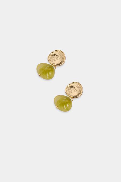 Perspective Green Earrings - Colorful Design