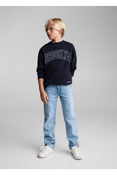 MANGO Kids Patterned cotton sweatshirt