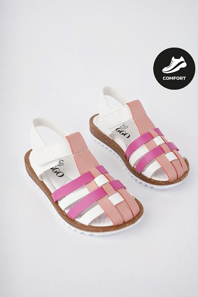 MUGGO Dívčí sandály na suchý zip Rapunzel Garance Daily Ortopedic Light Sole Sole
