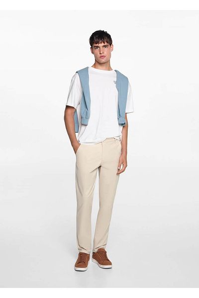 Mango Teen Βαμβακερό παντελόνι chino
