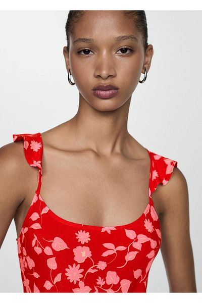 MANGO Woman ROCHIE Lungă cu Motive
