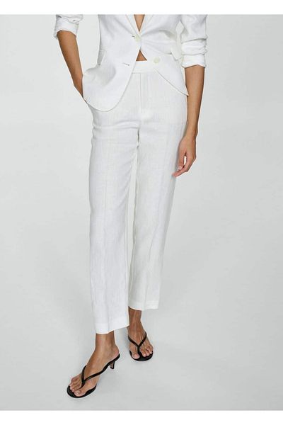 MANGO Woman Linen Pants Suit