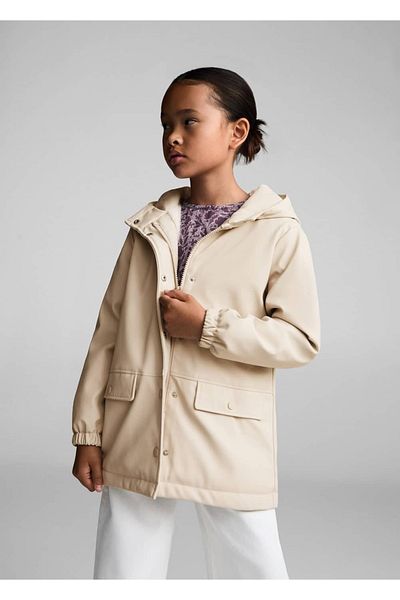 MANGO Kids Hooded waterproof coat