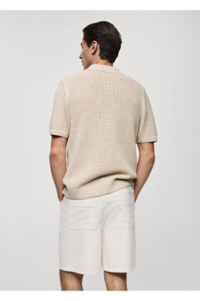 MANGO Man Geknöpftes Strick-Poloshirt