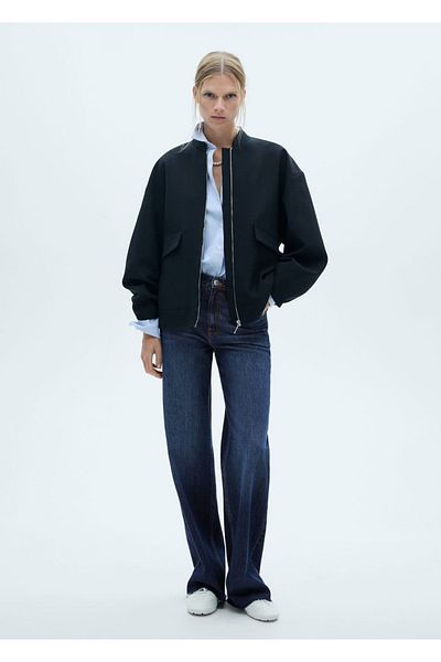MANGO Woman Blugi Danila wideleg cu talie mijlocie