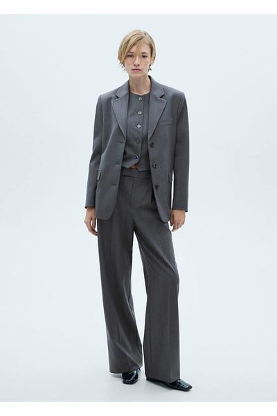 MANGO Woman Schmaler, gestreifter Blazer