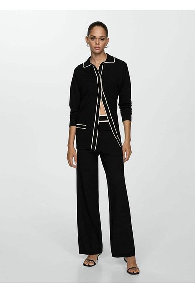 MANGO Woman Straight Cut Knitwear Trousers