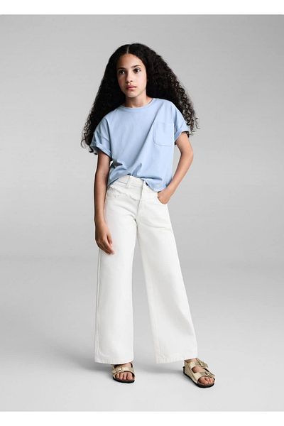 MANGO Kids Baumwoll-T-Shirt mit Taschen