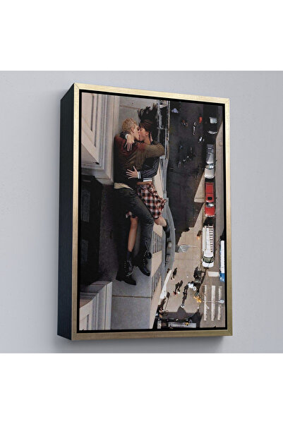 Limitless Death Kiss Painting with Wooden Frame - the Kiss of Death-7962