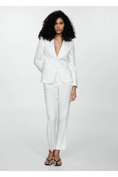 MANGO Woman Linen Pants Suit
