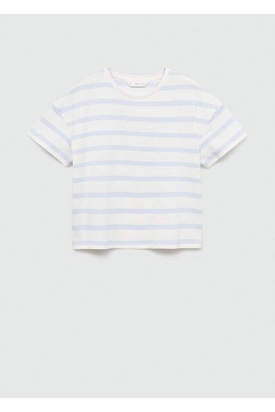 MANGO Kids Tricou cu dungi din bumbac