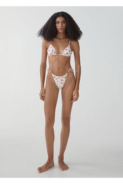 MANGO Woman Brazil mintás bikini alsó