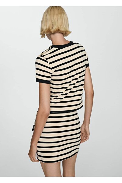 MANGO Woman Μπλουζάκι με κουμπιά αντίθεσης