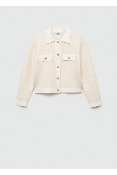 MANGO Woman Düğmeli tüvit ceket