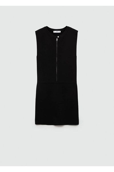 MANGO Woman Zippered Short Knitwear Dress