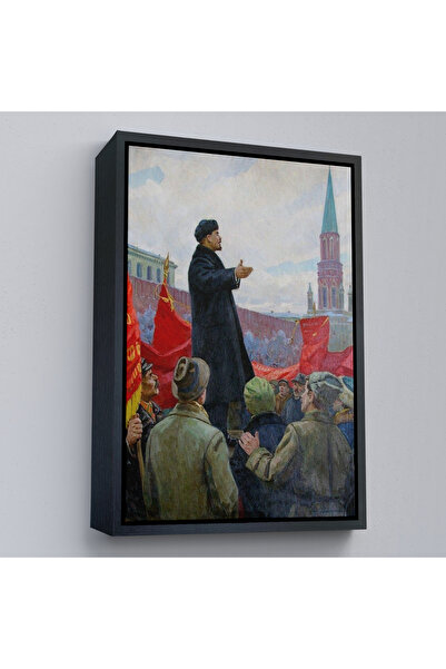 Oxyteez Ζωγραφική στον Σοβιετικό Κορυφαίο Βλαντιμίρ Λένιν με ξύλινο πλαίσιο-7888