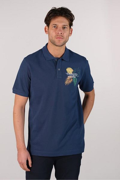 Arma Ανδρικό μπλουζάκι με γιακά πόλο Navy Blue Plus Size Y 22374869001