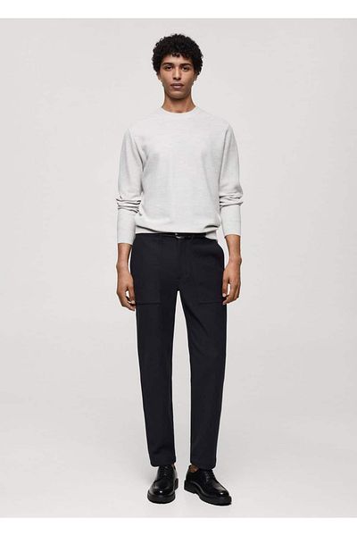 MANGO Man Cotton thin knit sweater