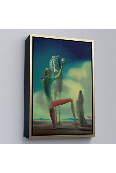 Limitless Salvador Dali with Wood Frame - the Knight of Death Painting - Chevalier De La Mort-7400