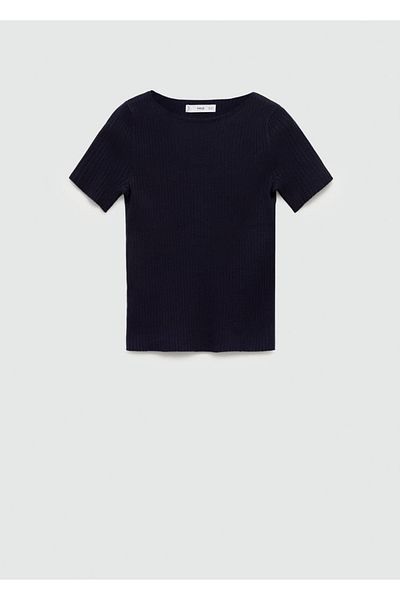 MANGO Woman Short Sleeve Thin Knitwear T-Shirt