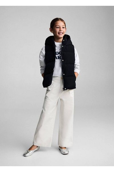 MANGO Kids Steppweste mit Kapuze