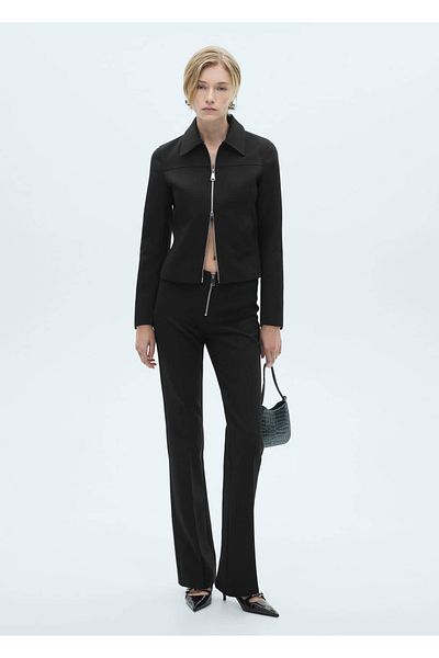 MANGO Woman Jacke mit doppeltem Reißverschluss