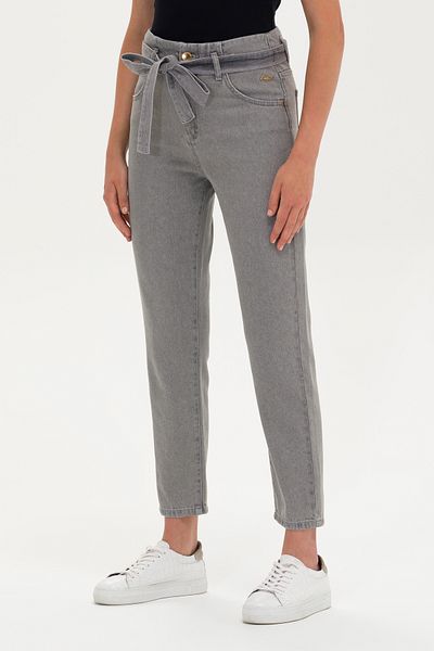 U.S. Polo Assn. Women's Gray Mom High Waist Fit Jean Pants 50263802-Dn0025