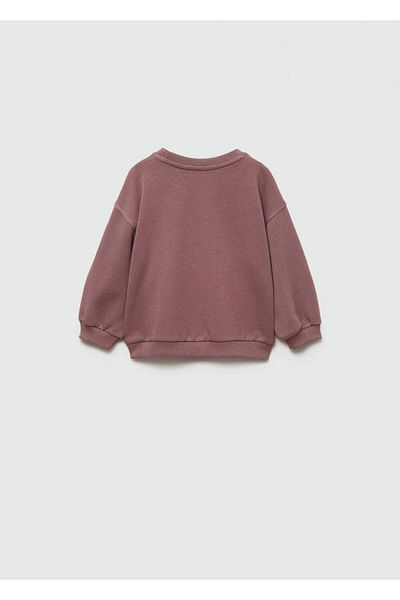 MANGO Baby Бродиран суичър с текст