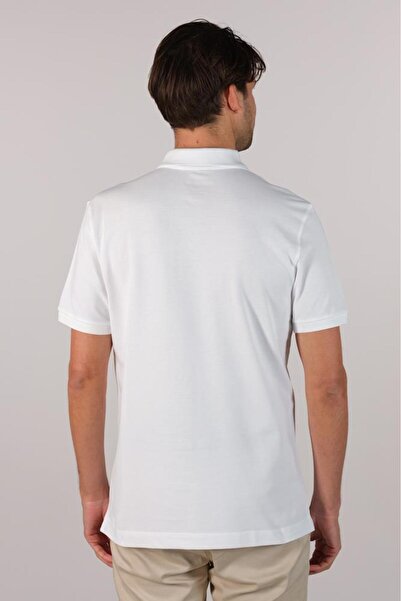 Arma Чоловіча біла футболка з коміром-поло Y22374350601