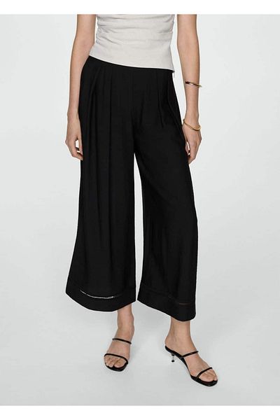 MANGO Woman Wideleg Pleated Pants
