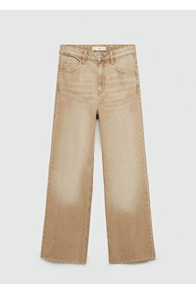 MANGO Woman Danila wideleg orta bel jean pantolon