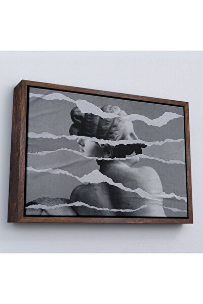 Oxyteez Imaginea Statuii Grecei cu rupere din hârtie cu cadru din lemn Tablo-...