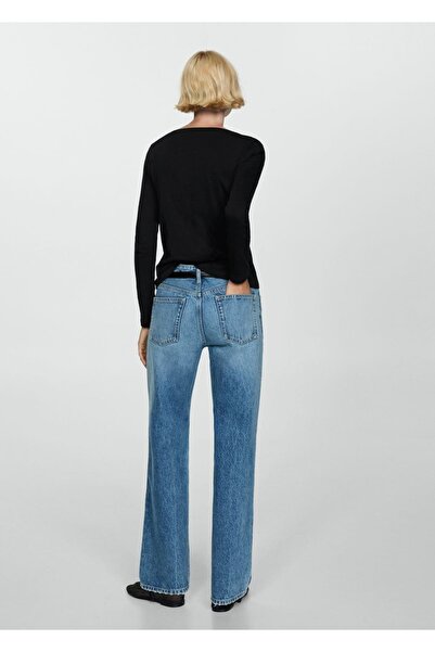 MANGO Woman Μακρυμάνικο μπλουζάκι με λαιμόκοψη