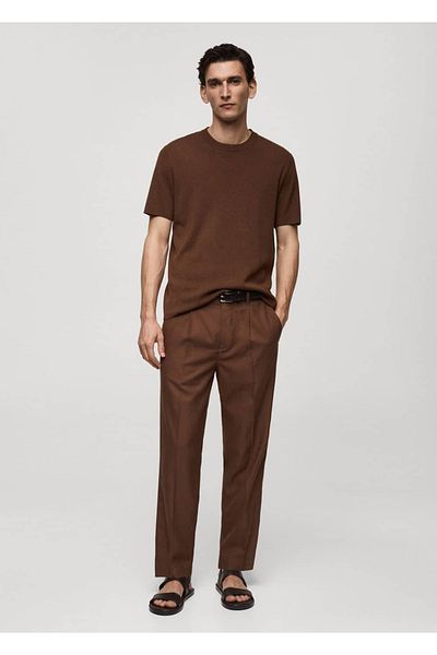 MANGO Man T-shirt από βαμβακερό ύφασμα