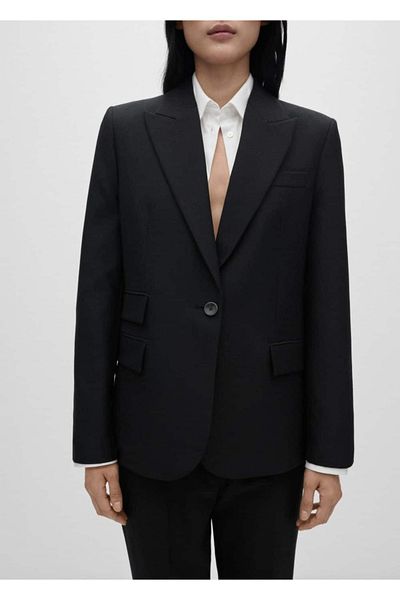 MANGO Woman Wool Blazer Jacket