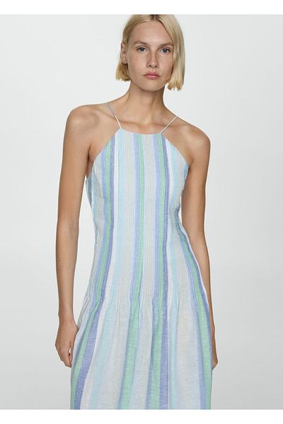 MANGO Woman Rochie de in cu dungi