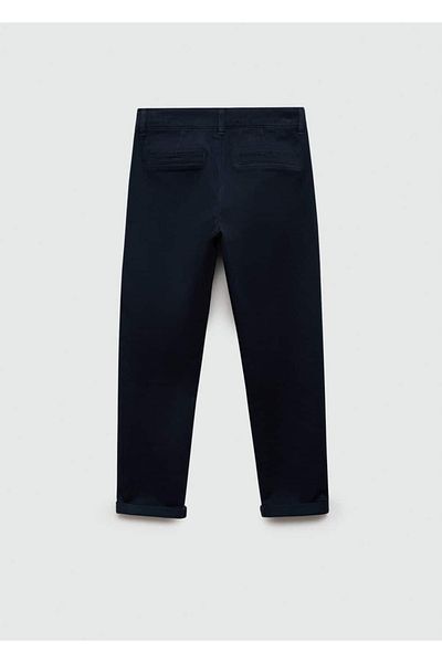 MANGO Kids Pantaloni albastru închis pentru copii
