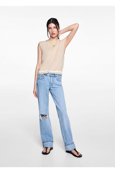 Mango Teen Striped Knitted Jumpers