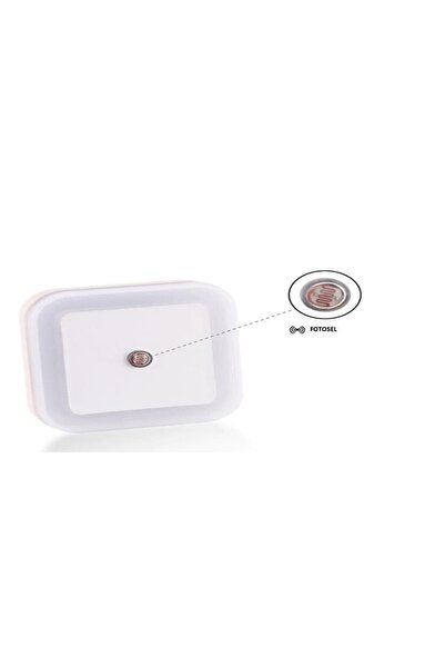 Cata 1W Fişli Fotoselli Gece lambası Ct-9500 Beyaz Renk