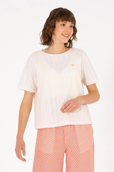 U.S. Polo Assn. Γυναικείο T-Shirt Cream Crew Neck 50263757-VR071