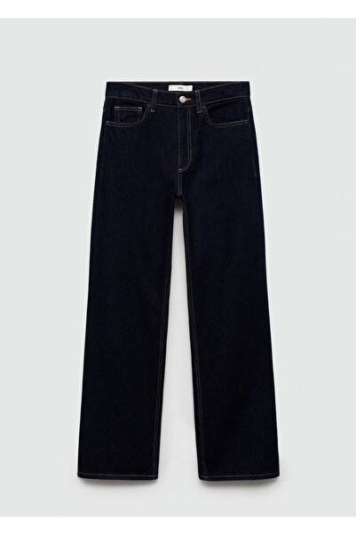 MANGO Woman Düz Kesim Yüksek Bel Jean Pantolon