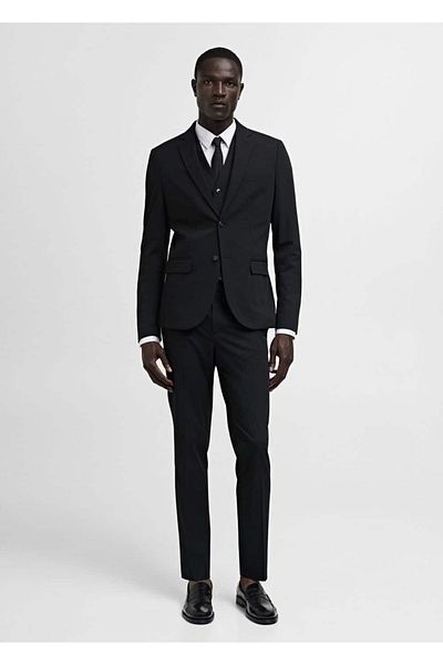 MANGO Man Stretch Fabric Super Slim Fit Blazer Jacket