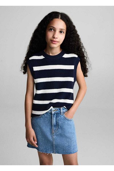 MANGO Kids Krátka džínsová sukňa