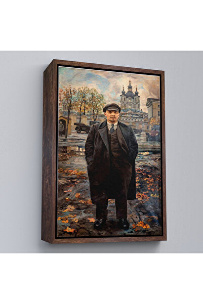 Oxyteez Ζωγραφική στον Σοβιετικό Κορυφαίο Βλαντιμίρ Λένιν με ξύλινο πλαίσιο-7973