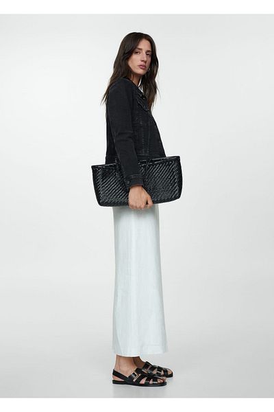 MANGO Woman Jeansmantel mit Taschen