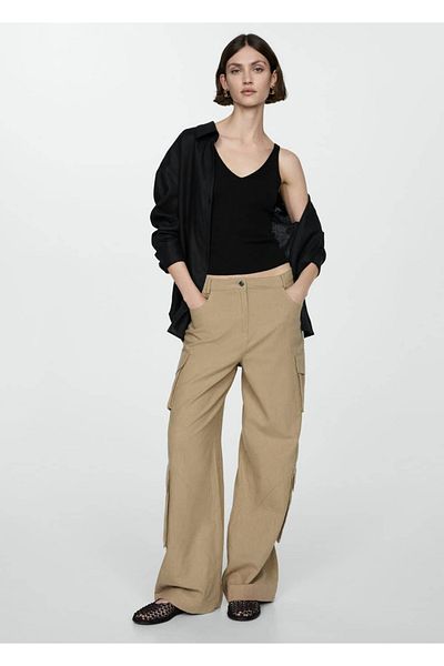 MANGO Woman Strappy Knitwear Blouse