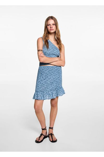 Mango Teen Fustă cu model adunat