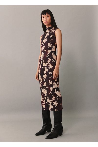MANGO Woman Rochie midi cu imprimeu