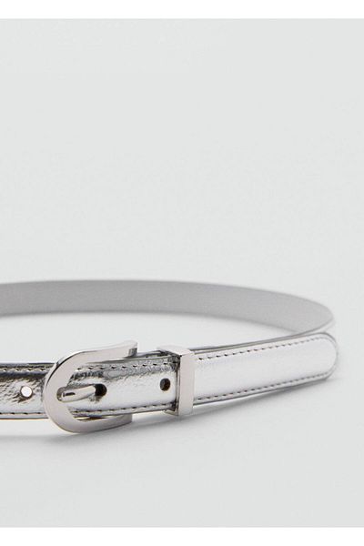 MANGO Woman Metallischer Gürtel mit Schnalle