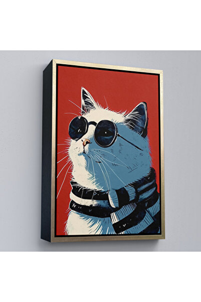 Oxyteez Pictură Cool Cat cu cadru din lemn-7643